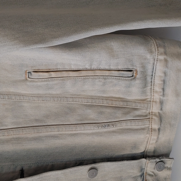 Vintage Levi's 100% Cotton Rigid Denim Longline Trucker Jacket Large GUC - Picture 5 of 12